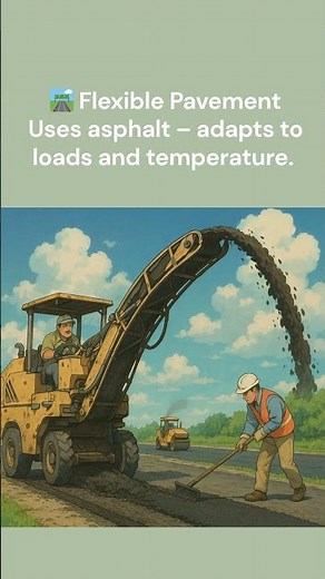 Flexible vs Rigid Pavement Explained Road Construction Basics in 20 Secs