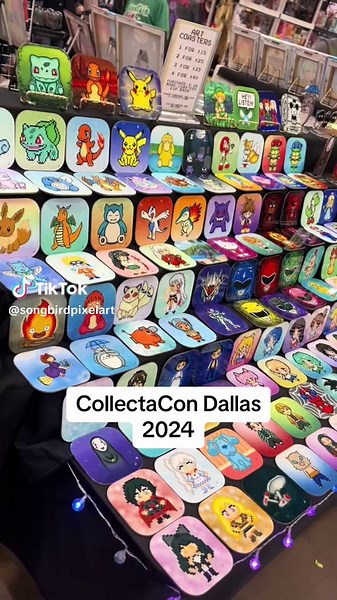 CollectaCon Dallas 2024 Booth 36ABC #collectacon #collectacondallas #collectacon2024 #collectacontx #fyp #songbirdpixelart #pixelartist