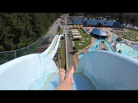 Cultus Lake Waterpark Freefall Waterslide POV, Cultus Lake, BC