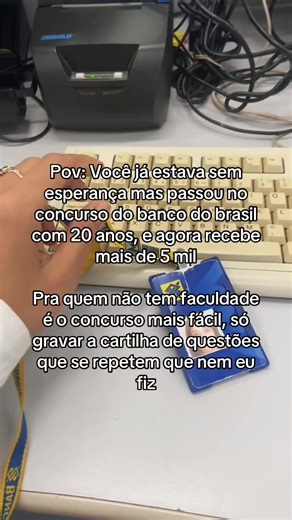 Concurso Banco do Brasil: Aprovada Sem Faculdade
