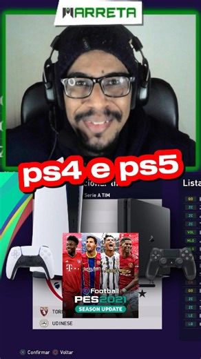 Marreta Gaming▼ on Instagram: "PES 2021 ATUALIZADO 😱⚽ Option File PS4 e PS5! PES 2021 atualizado no PS4 e PS5 com Option File completo! Brasileirão A e B, ligas europeias, transferências atualizadas, novos uniformes, faces reais e Master Liga funcionando! 😱🔥 Para ter acesso ao Patch o único link está no meu perfil, depois clica em JOGOS (PS4/PS5) E OPTION FILES (PS4/PS5/PC) > PES 2021 OPTION FILE✅ #PES2021 #PES2021Atualizado #OptionFilePES2021 #PES2021PS4 #PES2021PS5 #BrasileiraoPES #MasterLi