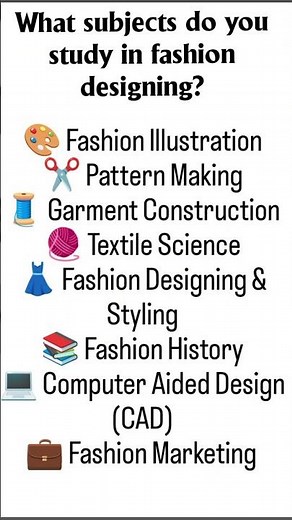 Fashion Designing Subjects Explained | What You Study in Fashion Design Course 👗✨