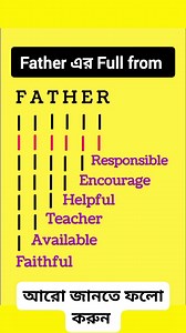 5.3K views · 47 reactions | Father এর Full form জেনে রাখুন। #reelsvideoシ #reelsviralシ #fypシ゚viralシ #shortsreels #viralreelsシ #highlightsシ゚ #reelsfbシ #ইংরেজি_শেখার_উপায় #facebookreelsviral #viralreelsfb #viralshorts #short #foryouシ #millionaire #English #education #topvideo #facebookreel #facebookviral #facebookvideo #facebookreelsvideo #FacebookPage #foryoupageシ #topreels | Rupok Hossen | Facebook