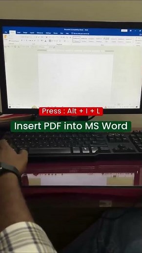 Insert pdf into ms word