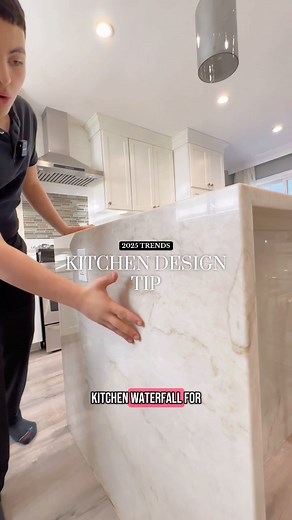 Seamless kitchen design! When choosing a waterfall island, take it to the next level with a matching waterfall panel underneath the countertop. 😍 This design creates a smooth, continuous flow with no visible breaks, enhancing both style and durability 🤩 #kitchendesign #kitchenisland #luxurykitchen #interiordesign #interiordesigntrends #kitchenideas #kitcheninspo #farmhousekitchen #explorepage | Onur Marble & Granite