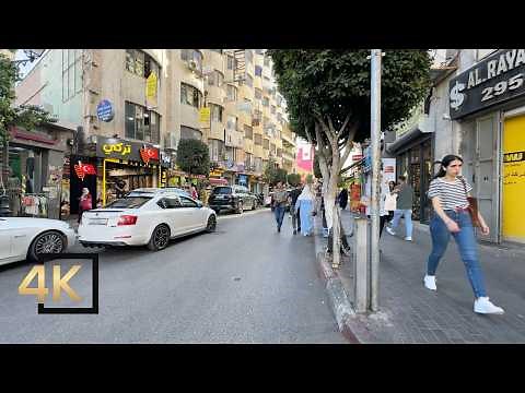 Palestine 🇵🇸 Walking Tour In The Beautiful Ramallah | Palestine In 4K | فلسطين رام الله