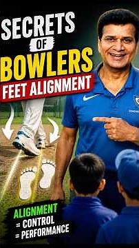 Cricket ✅Perfect Feet Alignment Ka Secret! 🏏⚡ #cricket #bowlervibes #alignment #sports #trending