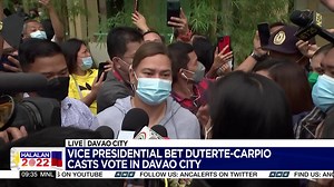 Vice Presidential bet Davao City Mayor Sara Duterte-Carpio says she will be a “supportive” and “loyal” vice president to running mate presidential aspirant Bongbong Marcos if he wins. She adds that she will continue to “work for our country” if other candidates win. For more #Halalan2022 stories, visit news.abs-cbn.com/halalan2022 | ABS-CBN News