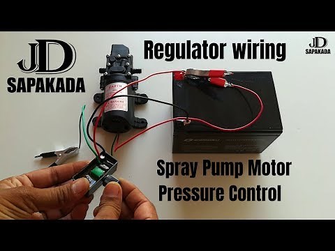 Spray pump motor pressure control switch work and Regulator wiring