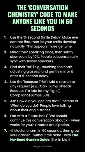 The 'Conversation Chemistry' Code to Make Anyone Like You in 60 Seconds #ad (Verify Info)
