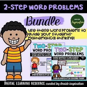 Google Slides Two-Step Word Problems Bundle