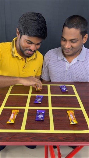 Tic Tac Toe BATTLE winner takes all chocolates! #shorts #shortsfeed #viralshorts #food #challenge