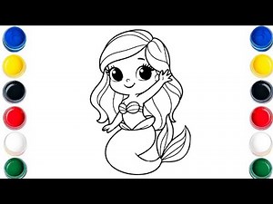 Easy Way To Coloring A Mermaid | Mermaid Colouring Step By Step | How To Colour A Mermaid Easy |