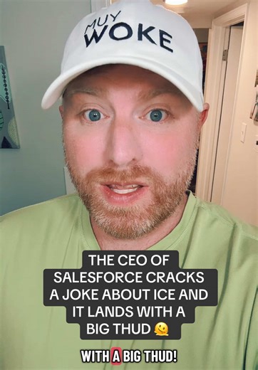 The CEO of Salesforce cracks a distasteful joke about ICE and it lands with a thud. #salesforce #meltice #begood #iceout #progressive