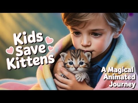 A Kitten's Adventure With Brave Kids and Forest Friends