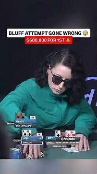 INSANE BLUFF ATTEMPT at WPT Seminole RRPO Championship 😰 #wpt #poker #shorts