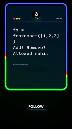 Python Frozen Set Explained in 60 Seconds! ❄️🐍