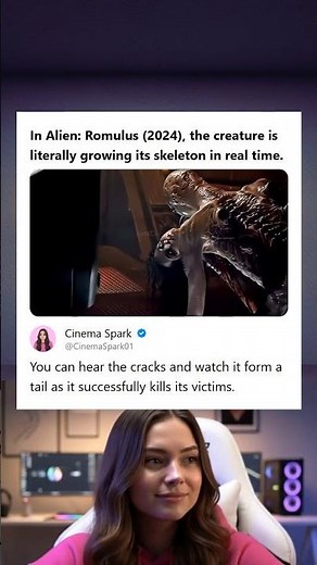 Alien Romulus 2024 Horror Detail Creature Grows Its Skeleton and Tail in Real Time