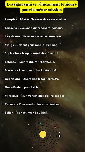 Les signes qui se réincarnent toujours pour la même mission #signeastrologique #astrologie