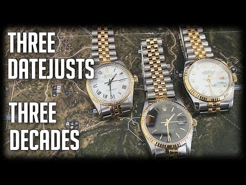 3 Rolex Datejust from 3 Different Decades