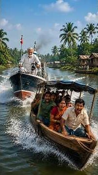 He Built a Giant Steel Trawler… Then Chased Everyone! 😱 | AI Cinematic Boat Story #shorts