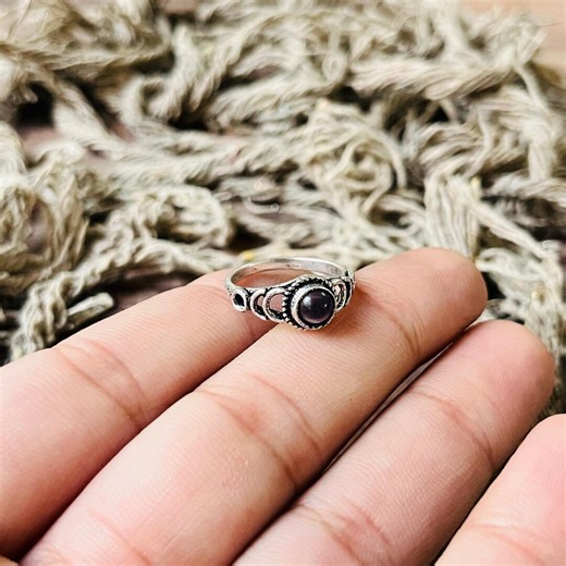 Triple Moon Ring, 925 Sterling Silver Ring for Women, Crescent Lunar Symbol Jewelry, Witchy Silver Ring, Goth Ring - Etsy