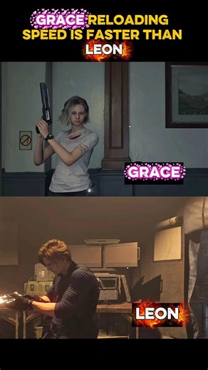 Resident evil☠️ Leon vs Grace #residentevil #comparison #residentevilrequiem #residentevil4remake