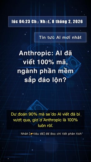 🧐👉 Anthropic: AI đã viết 100% mã, ngành phần mềm sắp đảo lộn? #QixNewsAI