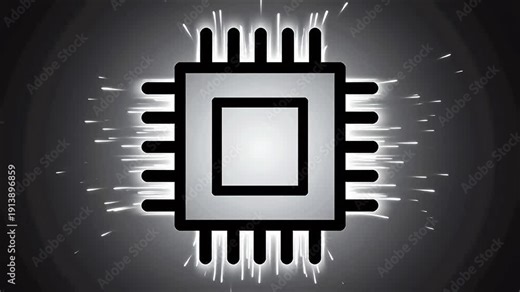 Illustration of a microprocessor chip