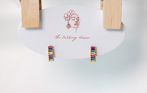 Rainbow Huggie Hoop Earrings, Crystal Jewelry, Sterling Silver Earrings, Pink Earrings, Cute Earrings, Earrings Set, Gifts, Dainty Earrings - Etsy