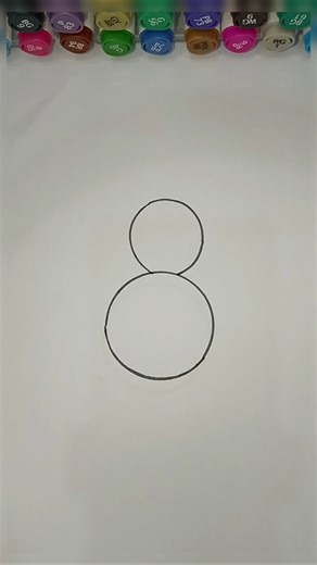 Bat Drawing with Number 8 | Easy Number Drawing Tutorial | #shorts #drawing #viral