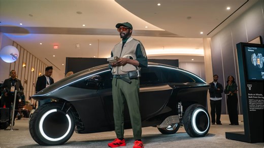 Will.i.am unveils futuristic AI-powered vehicle with echoes of the infamous Sinclair C5