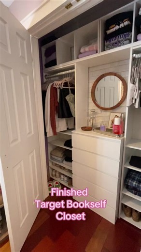 Teen Bedroom Closet Upgrade with Target Bookshelf Hack