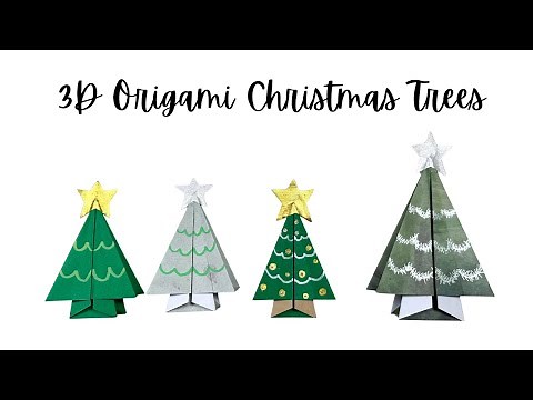 How to Make a 3D Origami Christmas Tree | Easy Holiday Paper Craft Tutorial