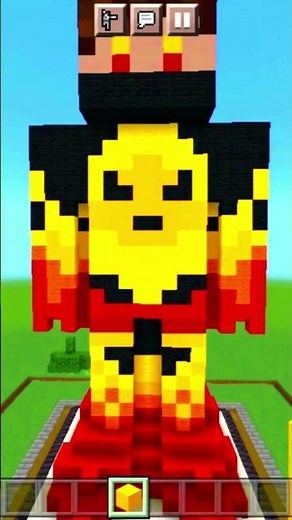 Flaming Statue in Minecraft 😱