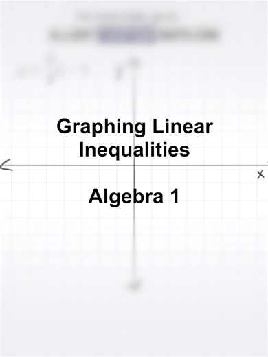 How to graph a linear inequality in Algebra 1! #alldayeverydaymath #algebra #fyp #math #algebratutor