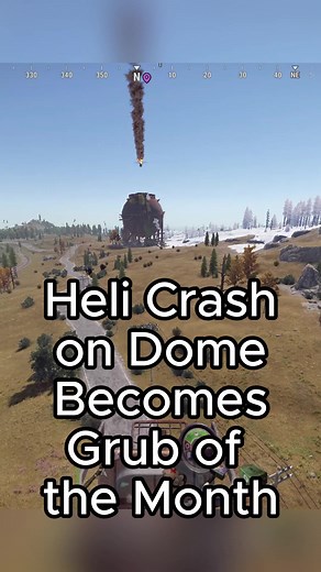 Heli Crash on Dome: Gub of the Month in Rust Gameplay