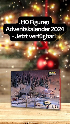 Unser FALLER-Adventskalender bringt die kleinen Freuden des Lebens direkt zu dir nach Hause. Mit 24 liebevoll handbemalten H0-Miniaturfiguren erwartet dich jeden Tag eine neue Überraschung – perfekt, um die Vorfreude auf Weihnachten zu steigern! 🎅 Jede Figur ist ein kleines Kunstwerk und verleiht deiner Modelllandschaft das gewisse Etwas. Und als krönender Abschluss wartet am letzten Tag eine festliche Überraschung, die das zauberhafte Erlebnis perfekt abrundet. 🎁🎉 Dieser Adventskalender ist 