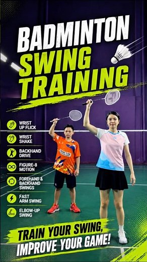 Level up your badminton skills at home! 7 essential swing training for better control and power.