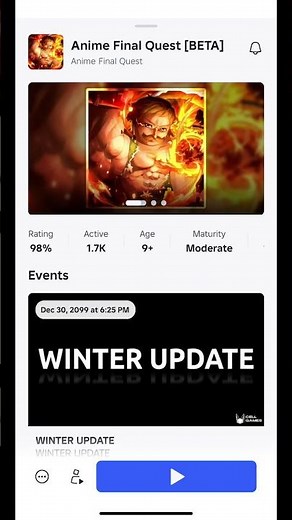 ANIME FINAL QUEST | Winter Update & Epic Anime Battles! [BETA] #roblox