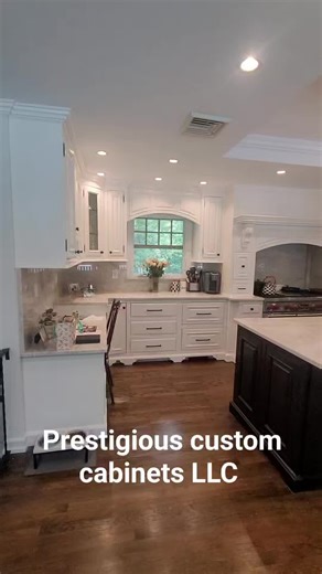 Prestigious custom cabinets on Instagram: "Custom-made kitchen cabinet quartz countertop"