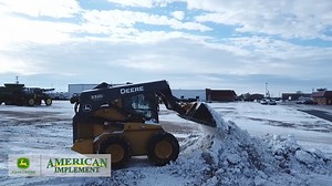 Just because you have hard work to do doesn't mean you shouldn't work smart. This John Deere 332G Skid Steer keeps Jon comfortable while he gets to work on the lot. October snow? Bring it. We're ready. More Info Here: 👉🏼 https://bit.ly/3kDovRU | American Implement
