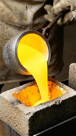 AI Simulation: Breaking Quartz to Reveal a Massive Gold Vein | From Rock to Gold Bar #asmr