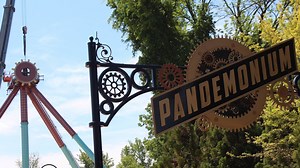 🗣UPDATE: Sneak Peek 👀 Pandemonium is taking shape. Opens Memorial Day weekend! | Six Flags Over Georgia & Hurricane Harbor