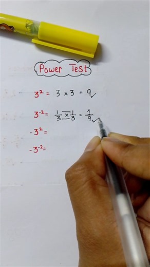 Exponents & Negative Powers Test! 🧠 Level Up Your Math #shorts
