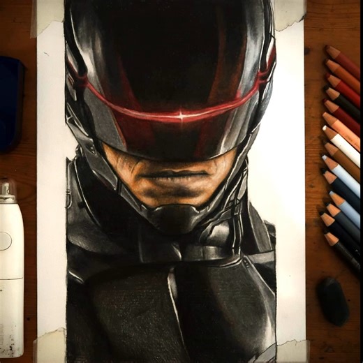 bruce-candraw | robocop drawing #robocop #drawing #movieart #colorpencil #art | Instagram