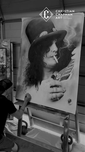 1K views · 80 reactions | Watch Christian create his original painting of Slash! 落 | Christian Chapman Art | Facebook