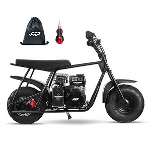 FRP Basic Package GMB100 Gas Powered Mini Dirt Bike 99CC for Teens and Adults, 28MPH Off Road Motorcycle, Weight Support Up to 220 LBS - Black