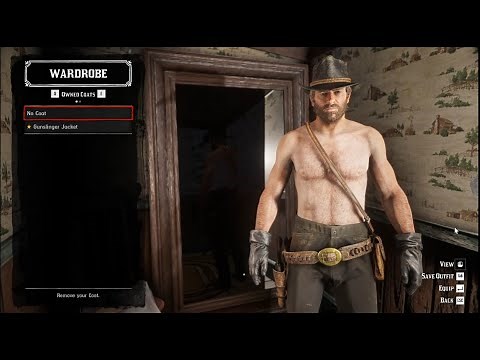 RDR2: How to escape chapter 1 and get SHIRTLESS Arthur and the closed winter coat