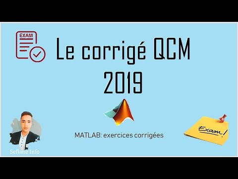 #MATLAB quiz qcm 2019